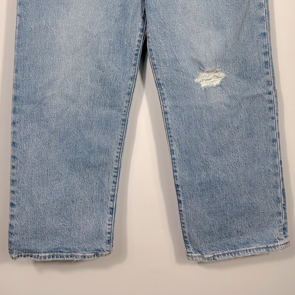 Levi’s Premium Ribcage Straight Ankle Distressed High Rise Size 31 - Picture 9 of 13